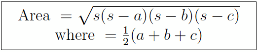 Heron's formula